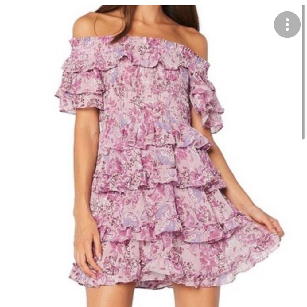 Misa LA Women’s Off the Shoulder Inga Dress in Purple